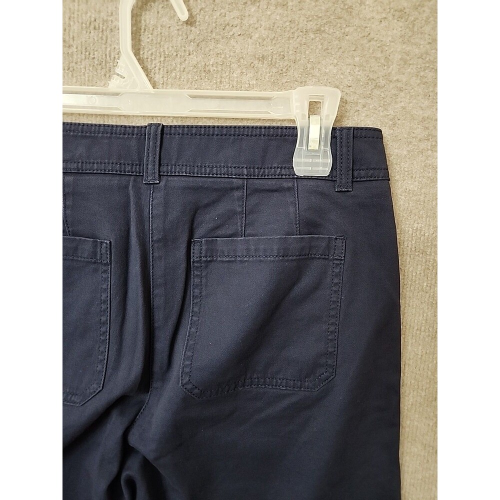 Talbots Wide Leg Ankle Pants Womens 6 Petite Navy Blue Stretch NEW - Picture 5 of 8